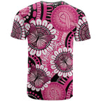 Personalised Australia Indigenous T Shirt Breast Cancer Ribbon Think Pink - Black Version LT14