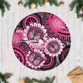 Australia Indigenous Tree Skirt Breast Cancer Ribbon Think Pink - Black Version LT14