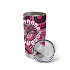 Personalised Australia Indigenous Tumbler Cup Breast Cancer Ribbon Think Pink - Black Version LT14