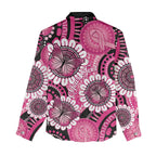 Personalised Australia Indigenous Women Casual Shirt Breast Cancer Ribbon Think Pink - Black Version LT14