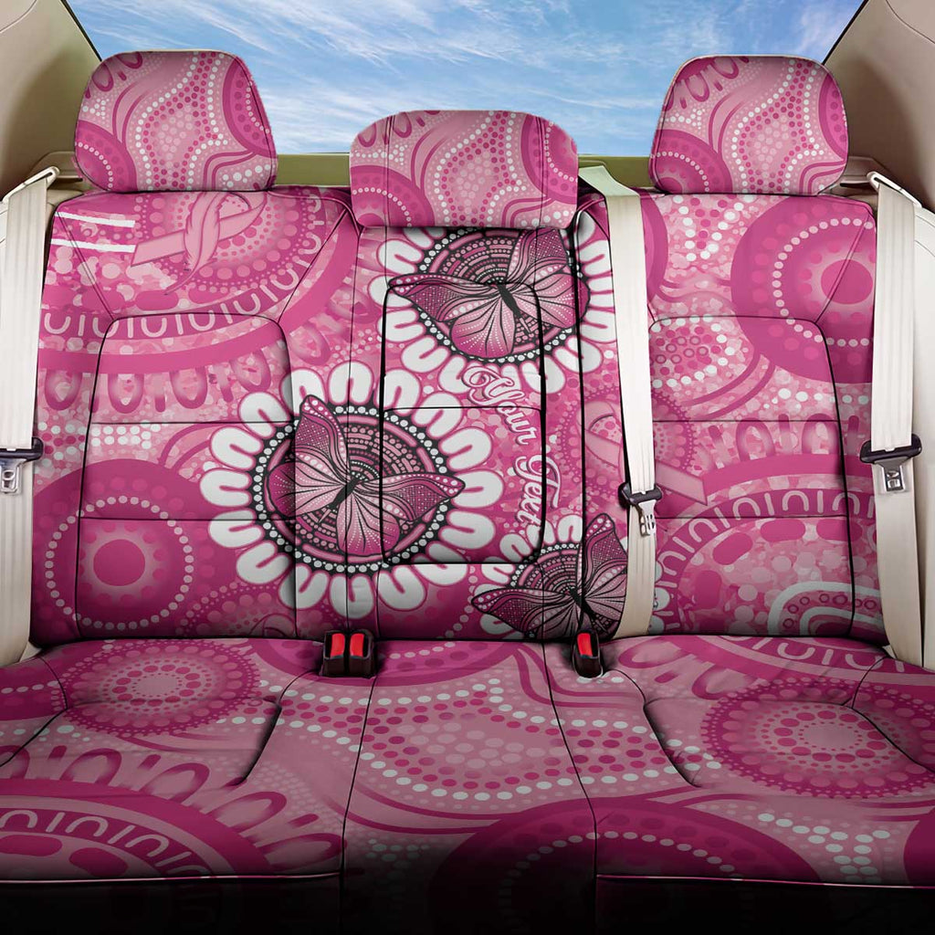 Personalised Australia Indigenous Back Car Seat Cover Breast Cancer Ribbon Think Pink - Pink Version LT14