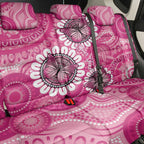 Personalised Australia Indigenous Back Car Seat Cover Breast Cancer Ribbon Think Pink - Pink Version LT14