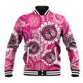 Personalised Australia Indigenous Baseball Jacket Breast Cancer Ribbon Think Pink - Pink Version LT14