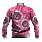 Personalised Australia Indigenous Baseball Jacket Breast Cancer Ribbon Think Pink - Pink Version LT14