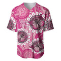 Personalised Australia Indigenous Baseball Jersey Breast Cancer Ribbon Think Pink - Pink Version LT14