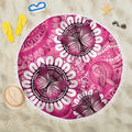 Personalised Australia Indigenous Beach Blanket Breast Cancer Ribbon Think Pink - Pink Version LT14