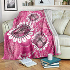 Personalised Australia Indigenous Blanket Breast Cancer Ribbon Think Pink - Pink Version LT14