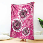 Personalised Australia Indigenous Blanket Breast Cancer Ribbon Think Pink - Pink Version LT14