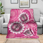 Personalised Australia Indigenous Blanket Breast Cancer Ribbon Think Pink - Pink Version LT14