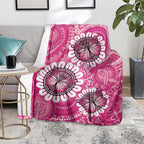 Personalised Australia Indigenous Blanket Breast Cancer Ribbon Think Pink - Pink Version LT14