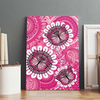 Personalised Australia Indigenous Canvas Wall Art Breast Cancer Ribbon Think Pink - Pink Version LT14