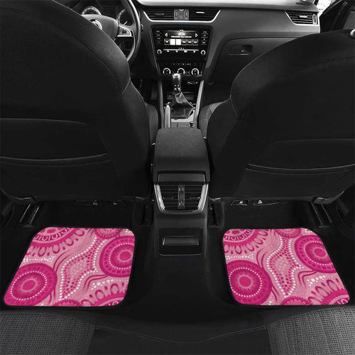 Personalised Australia Indigenous Car Mats Breast Cancer Ribbon Think Pink - Pink Version LT14