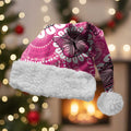 Personalised Australia Indigenous Christmas Santa Hat Breast Cancer Ribbon Think Pink - Pink Version - Aussie Hoodie