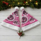 Personalised Australia Indigenous Christmas Santa Hat Breast Cancer Ribbon Think Pink - Pink Version - Aussie Hoodie