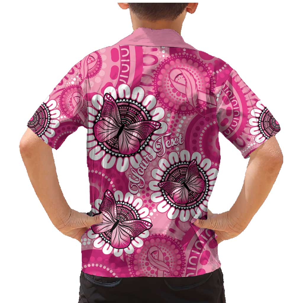 Personalised Australia Indigenous Family Matching Mermaid Dress and Hawaiian Shirt Breast Cancer Ribbon Think Pink - Pink Version LT14