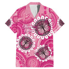 Personalised Australia Indigenous Family Matching Mermaid Dress and Hawaiian Shirt Breast Cancer Ribbon Think Pink - Pink Version LT14