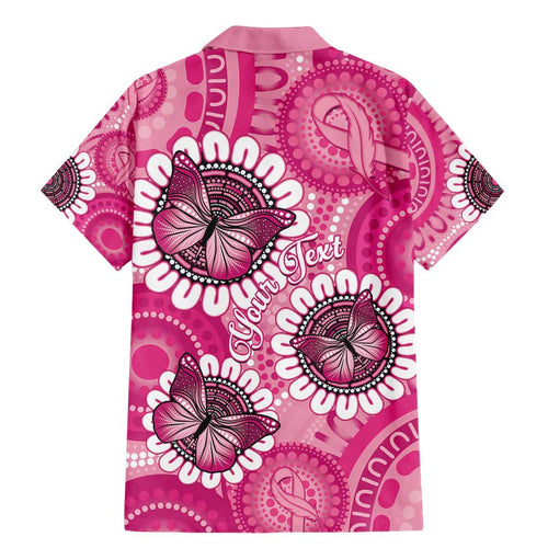 Personalised Australia Indigenous Family Matching Mermaid Dress and Hawaiian Shirt Breast Cancer Ribbon Think Pink - Pink Version LT14