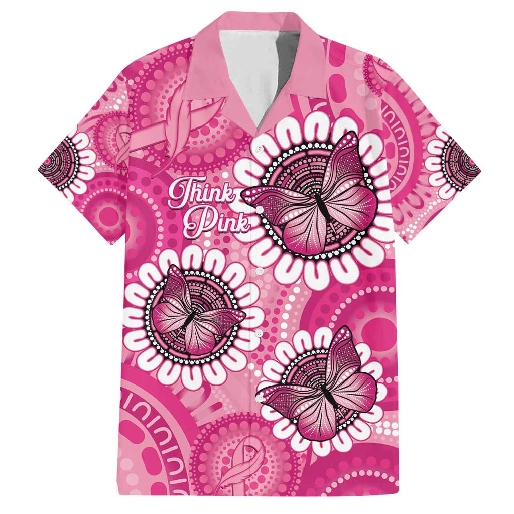 Personalised Australia Indigenous Family Matching Summer Maxi Dress and Hawaiian Shirt Breast Cancer Ribbon Think Pink - Pink Version LT14