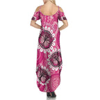 Personalised Australia Indigenous Family Matching Summer Maxi Dress and Hawaiian Shirt Breast Cancer Ribbon Think Pink - Pink Version LT14