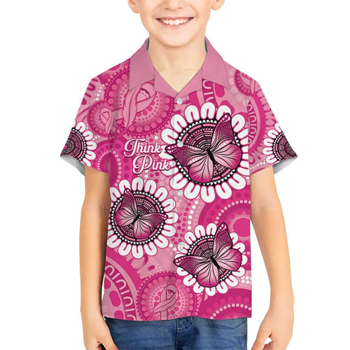 Personalised Australia Indigenous Family Matching Summer Maxi Dress and Hawaiian Shirt Breast Cancer Ribbon Think Pink - Pink Version LT14