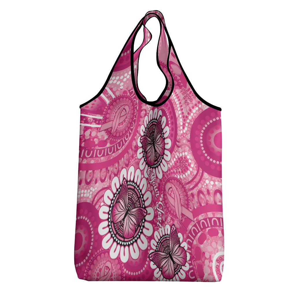 Personalised Australia Indigenous Grocery Bag Breast Cancer Ribbon Think Pink - Pink Version LT14