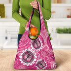 Personalised Australia Indigenous Grocery Bag Breast Cancer Ribbon Think Pink - Pink Version LT14