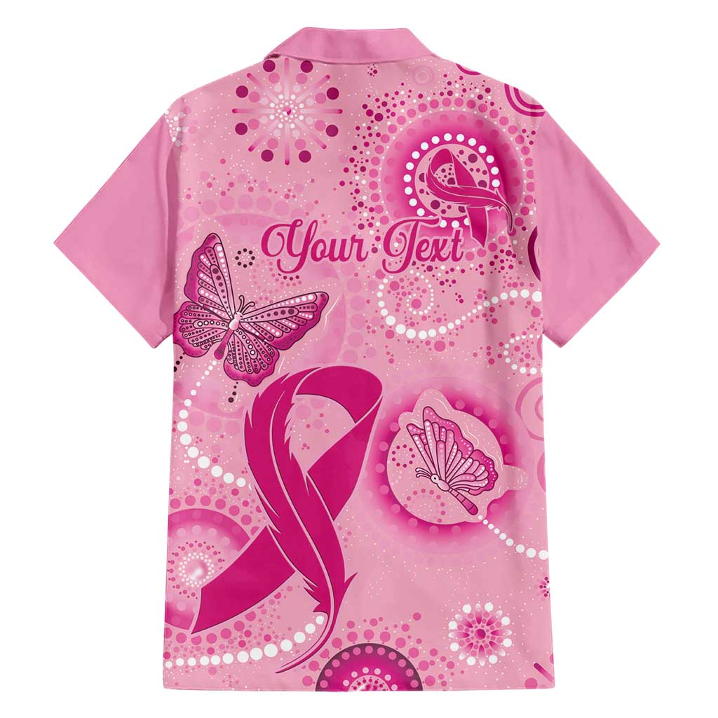 Personalised Australia Indigenous Hawaiian Shirt Breast Cancer Ribbon Think Pink - Pink Version