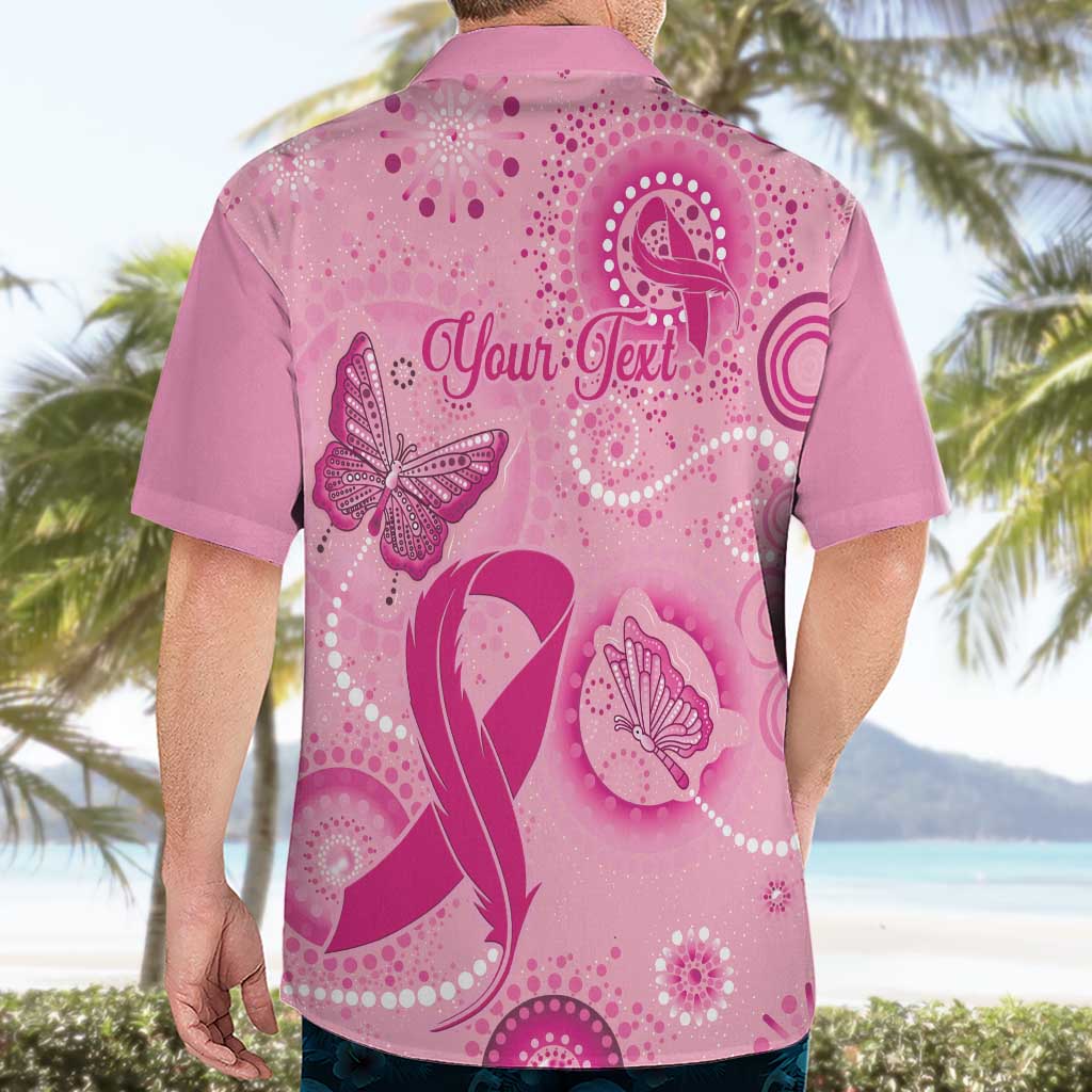 Personalised Australia Indigenous Hawaiian Shirt Breast Cancer Ribbon Think Pink - Pink Version