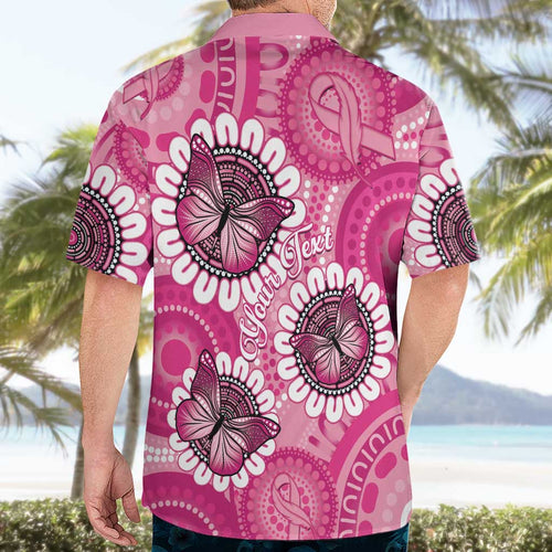 Personalised Australia Indigenous Hawaiian Shirt Breast Cancer Ribbon Think Pink - Pink Version LT14