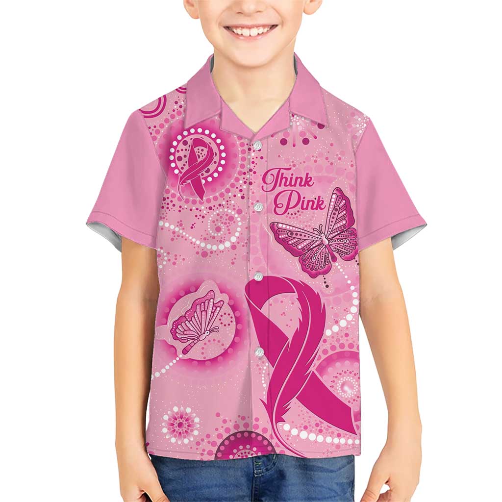 Personalised Australia Indigenous Hawaiian Shirt Breast Cancer Ribbon Think Pink - Pink Version