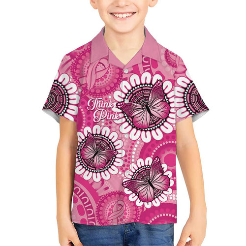 Personalised Australia Indigenous Hawaiian Shirt Breast Cancer Ribbon Think Pink - Pink Version LT14