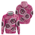 Personalised Australia Indigenous Hoodie Breast Cancer Ribbon Think Pink - Pink Version LT14