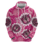 Personalised Australia Indigenous Hoodie Breast Cancer Ribbon Think Pink - Pink Version LT14