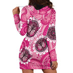 Personalised Australia Indigenous Hoodie Dress Breast Cancer Ribbon Think Pink - Pink Version LT14