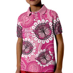 Personalised Australia Indigenous Kid Polo Shirt Breast Cancer Ribbon Think Pink - Pink Version LT14