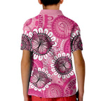 Personalised Australia Indigenous Kid Polo Shirt Breast Cancer Ribbon Think Pink - Pink Version LT14