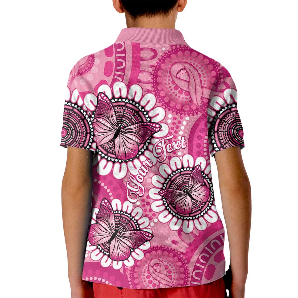 Personalised Australia Indigenous Kid Polo Shirt Breast Cancer Ribbon Think Pink - Pink Version LT14