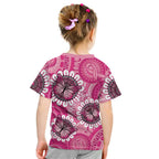 Personalised Australia Indigenous Kid T Shirt Breast Cancer Ribbon Think Pink - Pink Version LT14