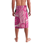 Personalised Australia Indigenous Lavalava Breast Cancer Ribbon Think Pink - Pink Version LT14
