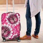Personalised Australia Indigenous Luggage Cover Breast Cancer Ribbon Think Pink - Pink Version LT14