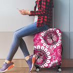 Personalised Australia Indigenous Luggage Cover Breast Cancer Ribbon Think Pink - Pink Version LT14