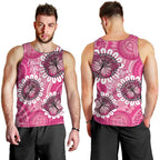 Personalised Australia Indigenous Men Tank Top Breast Cancer Ribbon Think Pink - Pink Version LT14