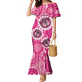 Personalised Australia Indigenous Mermaid Dress Breast Cancer Ribbon Think Pink - Pink Version LT14