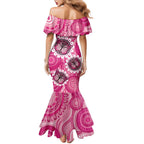 Personalised Australia Indigenous Mermaid Dress Breast Cancer Ribbon Think Pink - Pink Version LT14