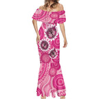 Personalised Australia Indigenous Mermaid Dress Breast Cancer Ribbon Think Pink - Pink Version LT14