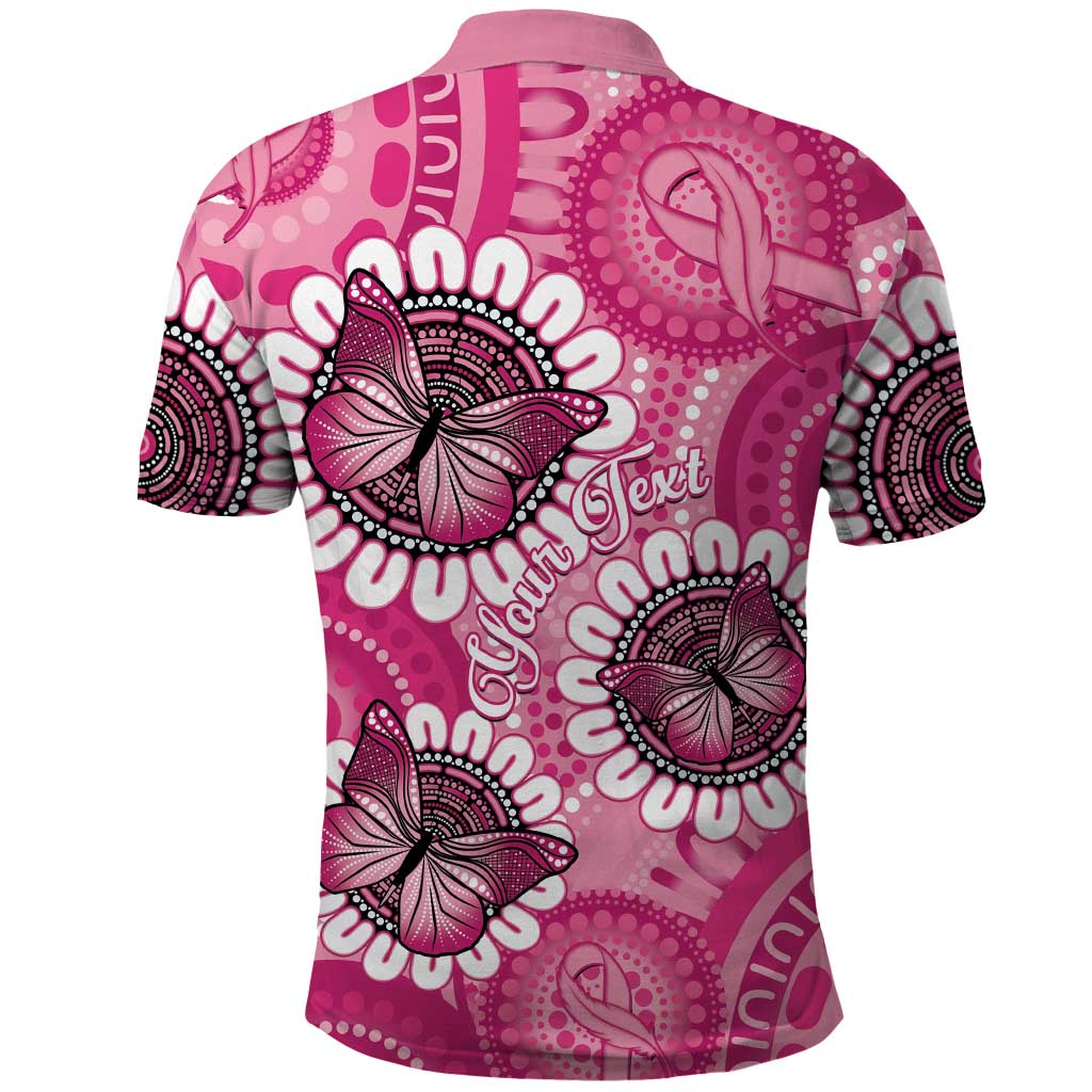 Personalised Australia Indigenous Polo Shirt Breast Cancer Ribbon Think Pink - Pink Version LT14