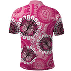 Personalised Australia Indigenous Polo Shirt Breast Cancer Ribbon Think Pink - Pink Version LT14