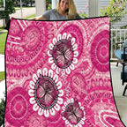 Personalised Australia Indigenous Quilt Breast Cancer Ribbon Think Pink - Pink Version LT14