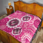 Personalised Australia Indigenous Quilt Breast Cancer Ribbon Think Pink - Pink Version LT14