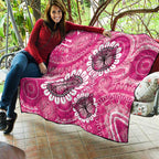 Personalised Australia Indigenous Quilt Breast Cancer Ribbon Think Pink - Pink Version LT14
